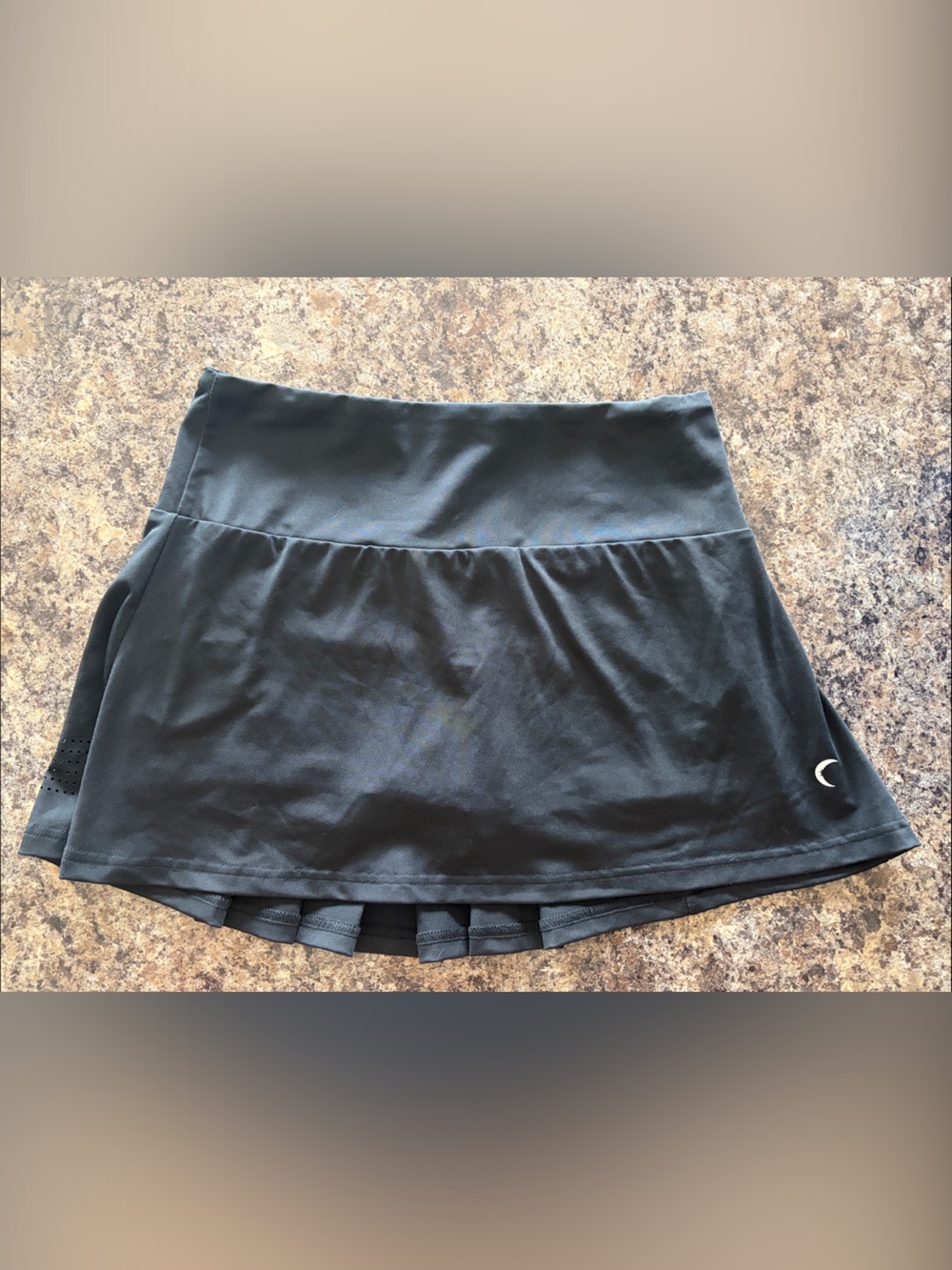 Black Athletic Tennis Skirt with Built-In Shorts